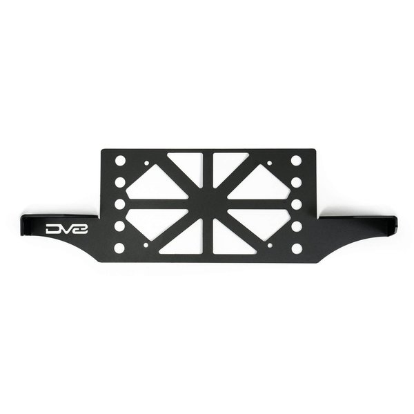 Dv8 Offroad UNIVERSAL LICENSE PLATE MOUNT W POD LIGHT MOUNTS BLACK LPBM-03